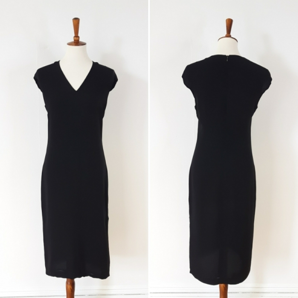 MaxMara | Silk Blend Slim Sheath Dress in Black